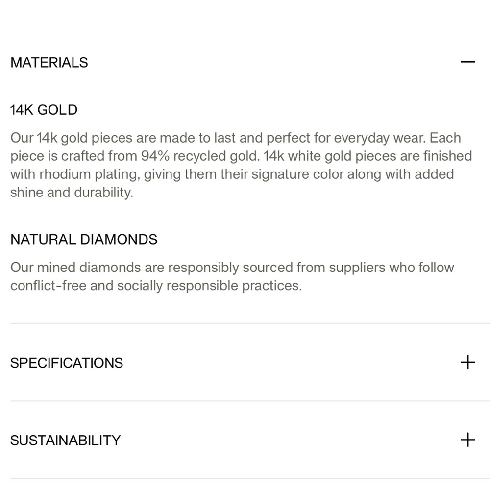 Mejuri Diamond Band Gold Diamonds - Picture 6 of 9